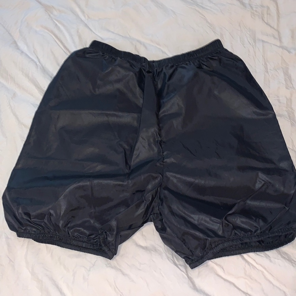 Black scrunched ballet trash bag pants